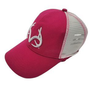 Realtree Women's Hunting Trucker Hat Cap Red Mesh OS